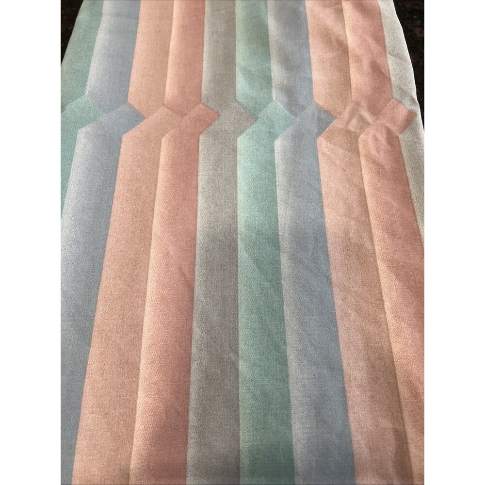 Queen Sheet Percale Sears Vintage 1990’s Pastel Flat